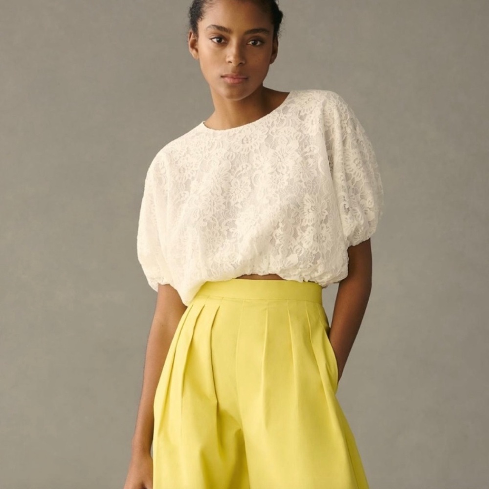 Anthropologie Endless Rose bubble crop